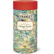 France Map Vintage Pussel 1000 bitar